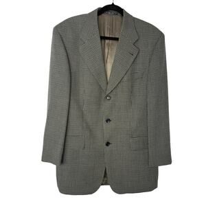 Hugo Boss Poseidon Blazer 40R Wool Houndstooth Check 3-Button Made in USA